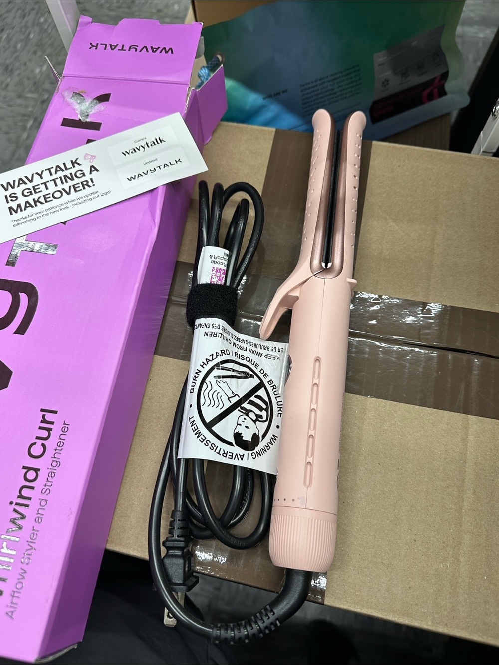 Wavytalk whirlwind curl airflow styler, and straightener